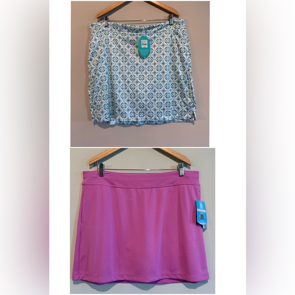 NWT 2 Women’s XL Skorts Tennis Golf PGA TOUR GREGNORMAN Athletic Outdoor Summer